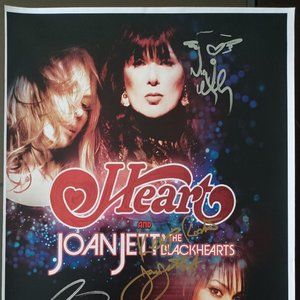 2016 Heart Signed Concert Poster Ann Wilson Nancy Wilson Joan Jett REPRODUCTION